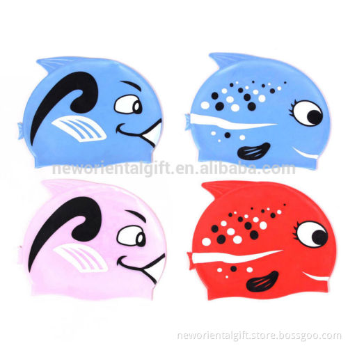 Cartoon Fish Shape Waterproof Silicone Swim Cap